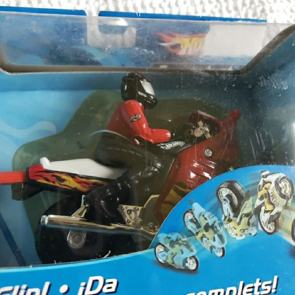 Vintage Hot Wheels Superstunt Motorcycle Stunt Rider Red White Sealed New Box